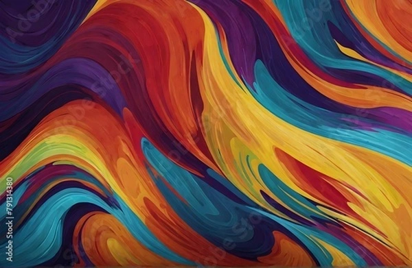 Fototapeta dynamic colorful vibrant wave colorful background