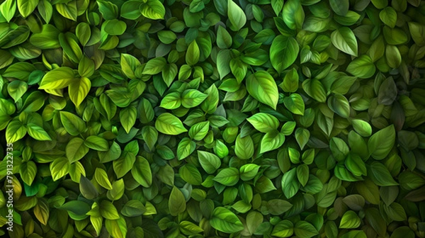 Fototapeta Abstract green leaf texture pattern, nature background