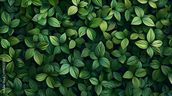 Fototapeta Abstract green leaf texture pattern, nature background