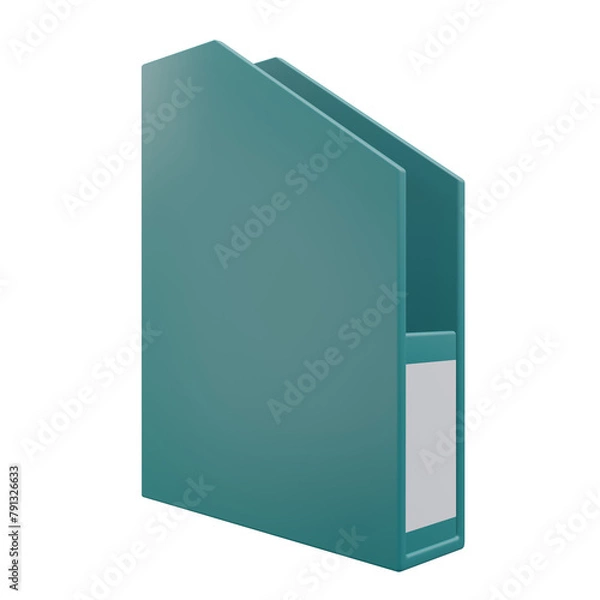 Fototapeta folder, office 3d icon illustration with transparent background