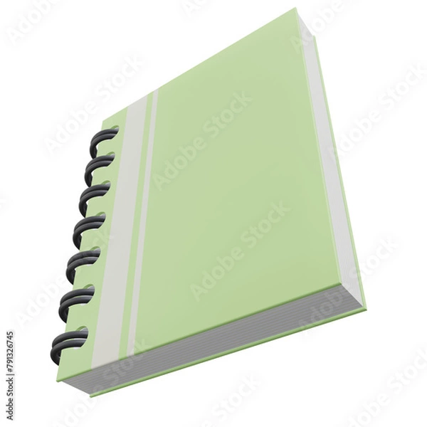 Fototapeta notebook, office 3d icon illustration with transparent background