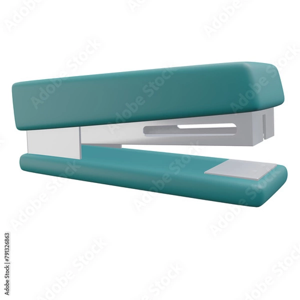 Fototapeta stapler, office 3d icon illustration with transparent background