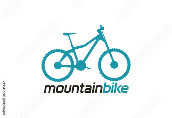 Obraz Mountain bike logo vector