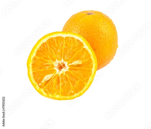 Obraz Orange fruit isolated on white background