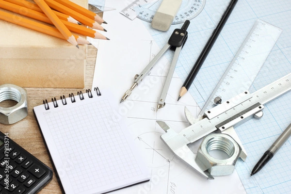 Obraz drawing tools project concept