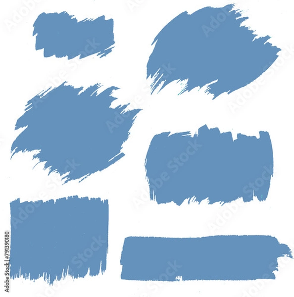 Fototapeta Hand draw brush stroke set watercolor design
