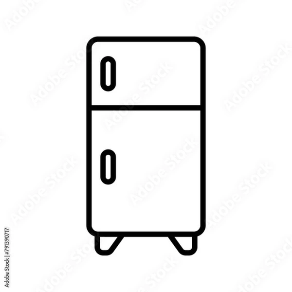 Fototapeta fridge freezer refrigerator condenser icon color editable