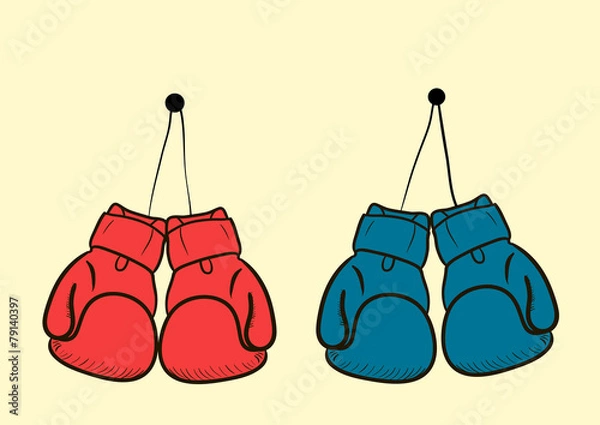 Fototapeta The hanging gloves