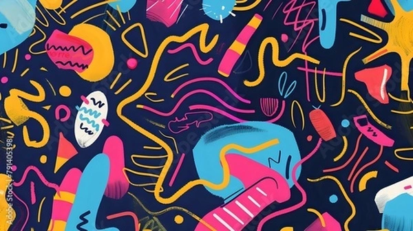 Fototapeta Creative Street Art: Dynamic and Vibrant Neon