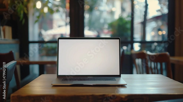 Fototapeta laptop on the table