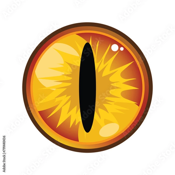 Obraz Dragon eye vector icon