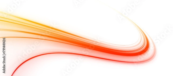 Fototapeta Abstract light lines of movement and speed in neon color. Luminous green neon waves PNG. Colored shiny sparks of spiral wave. 