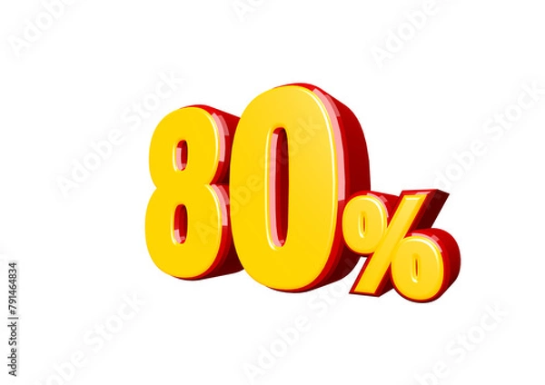 Obraz 80 percent off discount 3d text