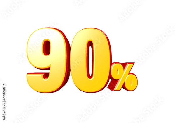 Obraz 90% percent discount 3d text