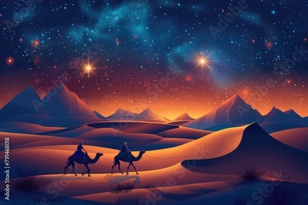 Obraz a desert scene across a dune professional photography