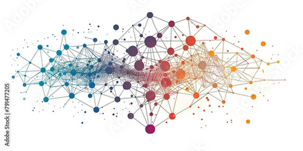 Fototapeta Business Applications of Tableau Network Diagram Data Visualization