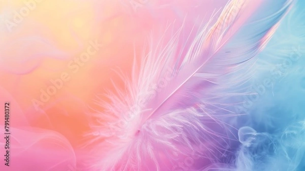 Fototapeta Ethereal Feather Softness Abstract Background