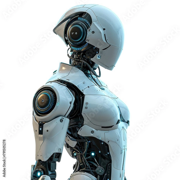 Fototapeta Amazing Robot Isolated On White Background
