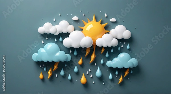 Fototapeta weather forecast icon