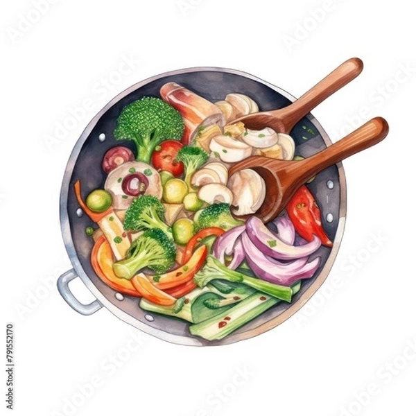 Obraz stir fried vegetables