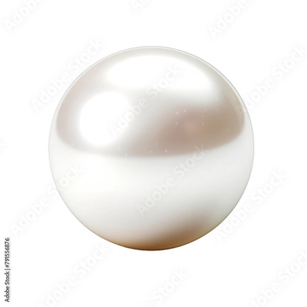 Obraz Beautiful Pearl Isolated On White Background