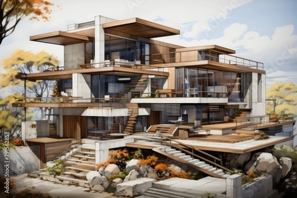 Obraz house in a warehouse