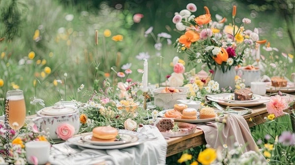 Obraz Secret Garden Tea Party Picnic