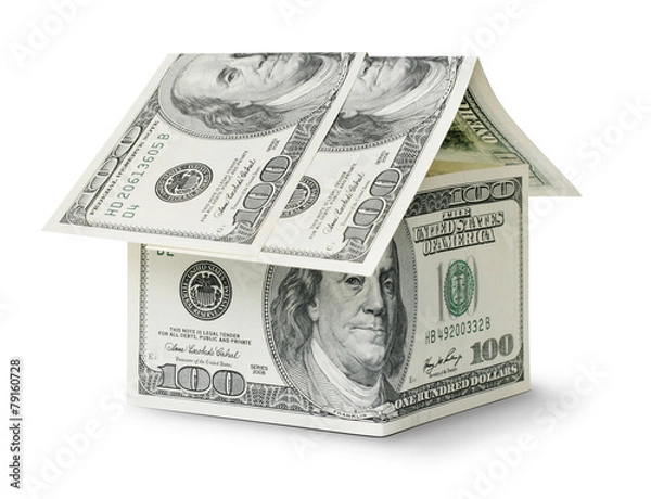Obraz dollar in shape house