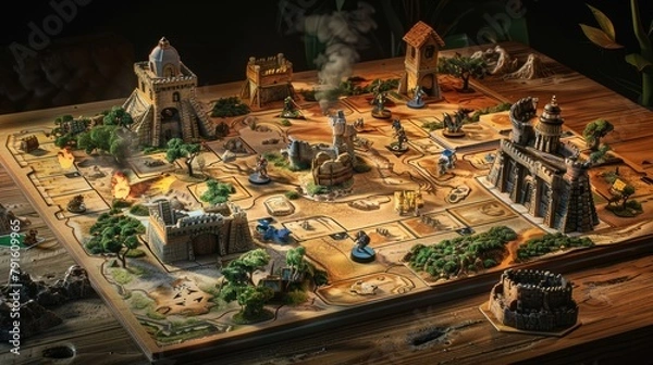 Obraz Board game scene. Generative AI