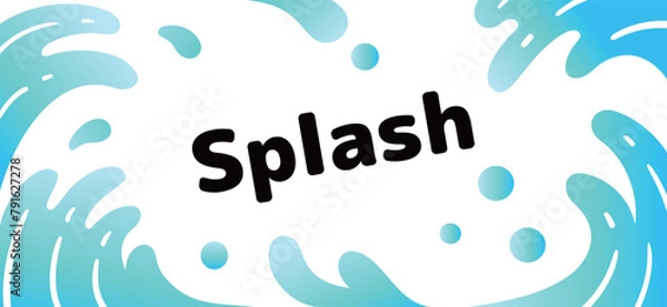 Obraz 波と水しぶきのフレーム