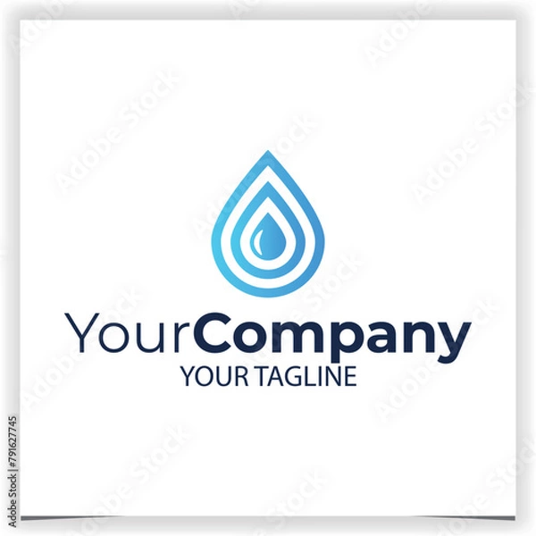 Fototapeta Vector water drop logo design template