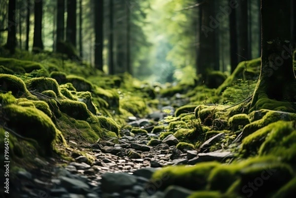 Fototapeta moss on the tree