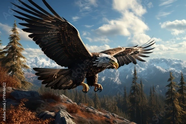 Fototapeta eagle in flight