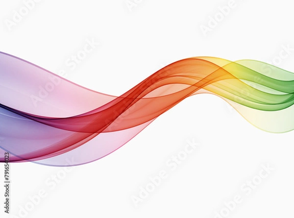 Obraz Rainbow wavy lines,abstract wave background of smooth wave flow. Smoky transparent lines.