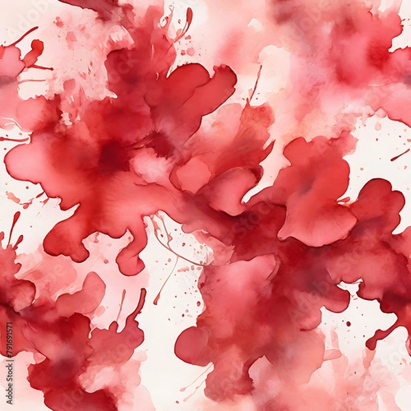 Obraz Abstract watercolour crimson background