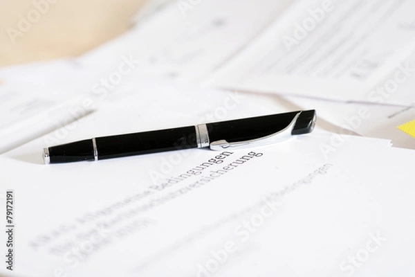 Fototapeta Stift und Vertrag