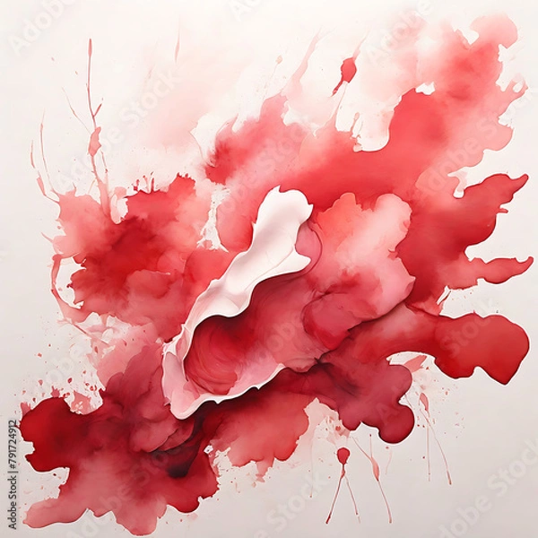 Obraz Abstract watercolour crimson background