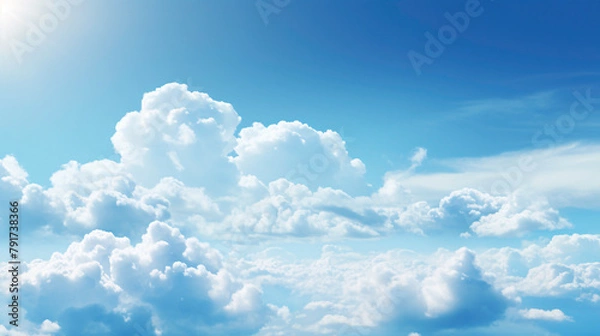 Fototapeta a blue sky with clouds