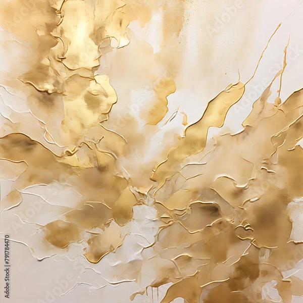 Fototapeta Abstract watercolour gold background