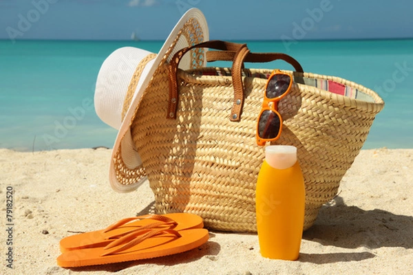 Obraz sun protection on the beach