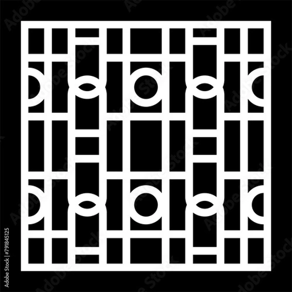 Fototapeta abstract geometry pattern for decoration, background, and cnc laser cutting