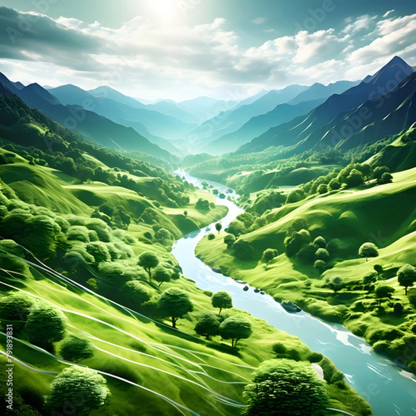 Obraz landscape with mountains