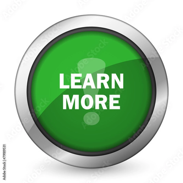 Obraz learn more green icon
