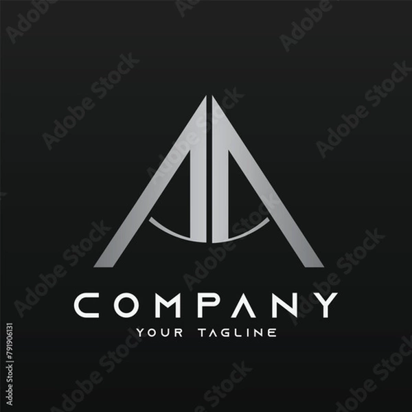 Obraz Alphabet logo illustration logo vector of letter AA