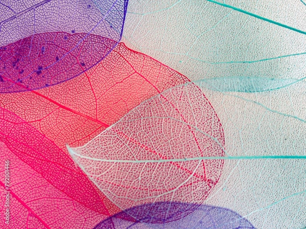 Obraz artificial colored leaves in a mess 