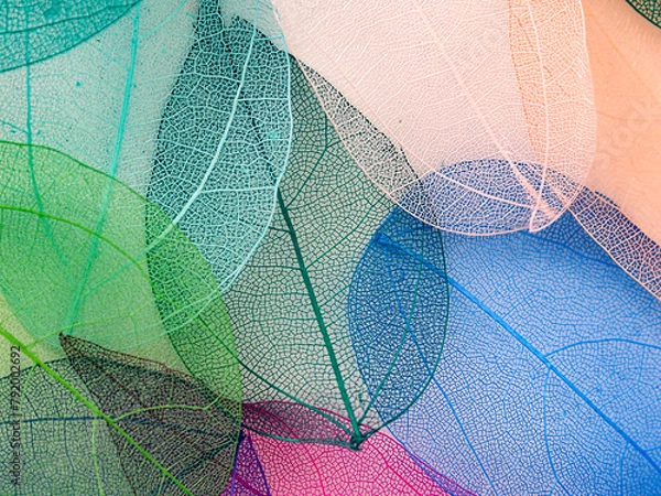 Obraz artificial colored leaves in a mess 