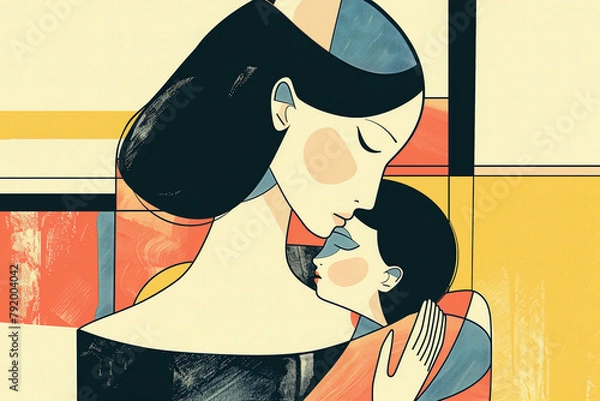 Obraz Mother and child, poster