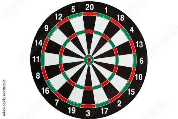 Obraz target darts white backgound