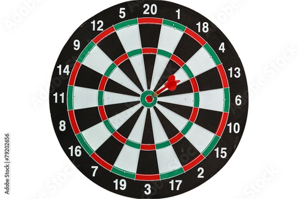 Obraz target darts white backgound