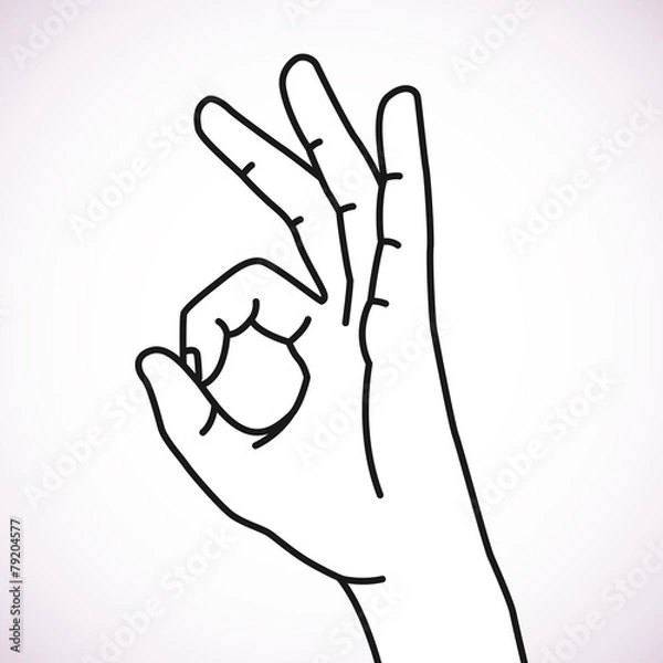 Fototapeta OK hand icon
